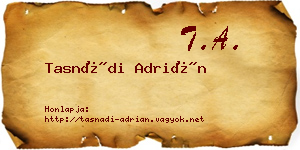 Tasnádi Adrián névjegykártya